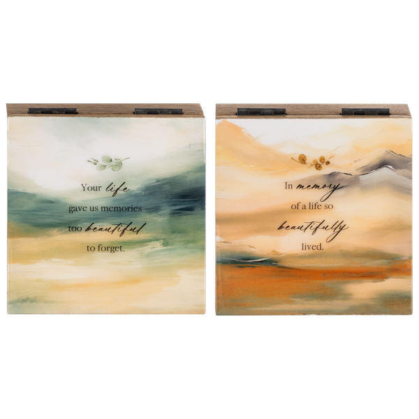 Bereavement Watercolor Message Keepsake Box