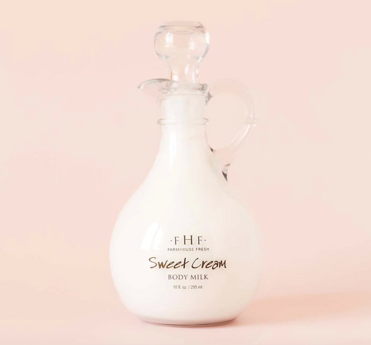 Sweet Cream Body Milk Lotion - Decorative Cruet 10 oz