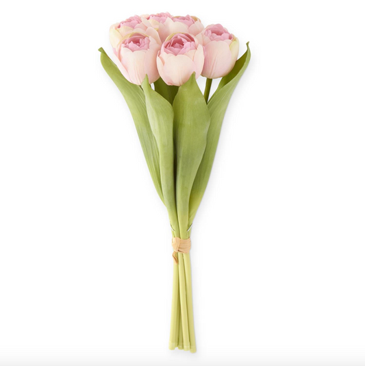 13 Inch Pink Real Touch Tulip Bundle