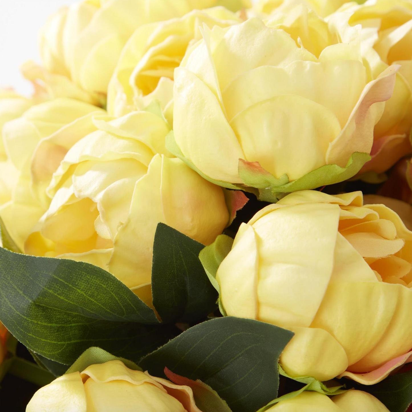 12 Inch Yellow Real Touch Peony Bundle