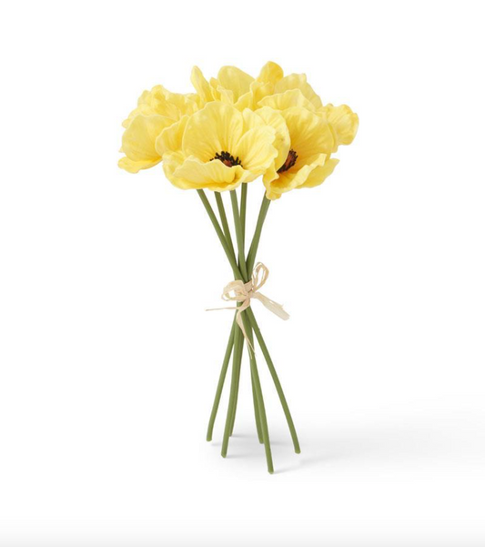11 Inch Yellow Real Touch Mini Poppy Bundle
