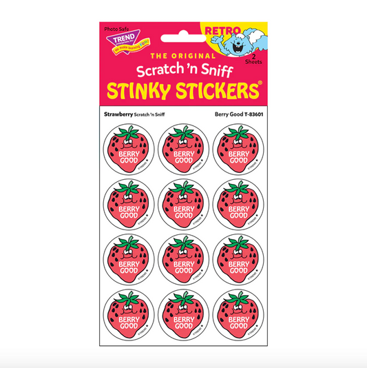 Berry Good, Strawberry scent Retro Scratch 'n Sniff Stinky Stickers