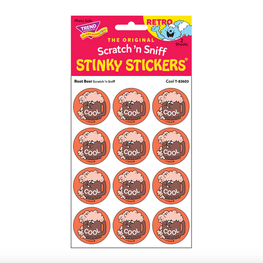 Cool, Root Beer scent Retro Scratch 'n Sniff Stinky Stickers