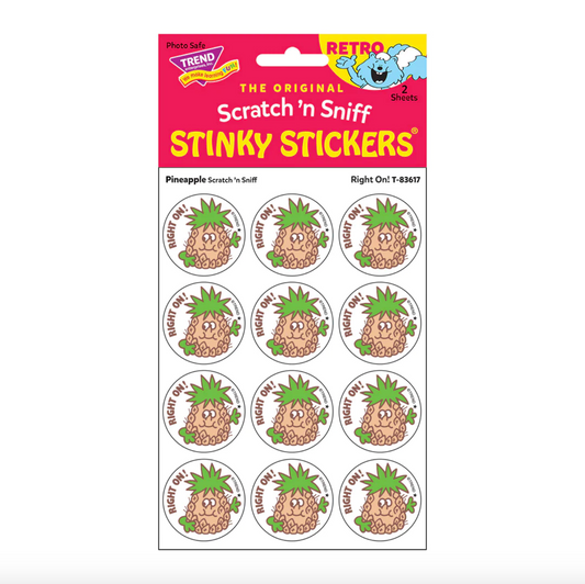 Right On!, Pineapple scent Retro Scratch 'n Sniff Stinky Stickers