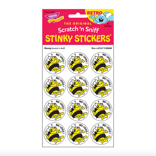 Bee-utiful!, Honey scent Retro Scratch 'n Sniff Stinky Stickers