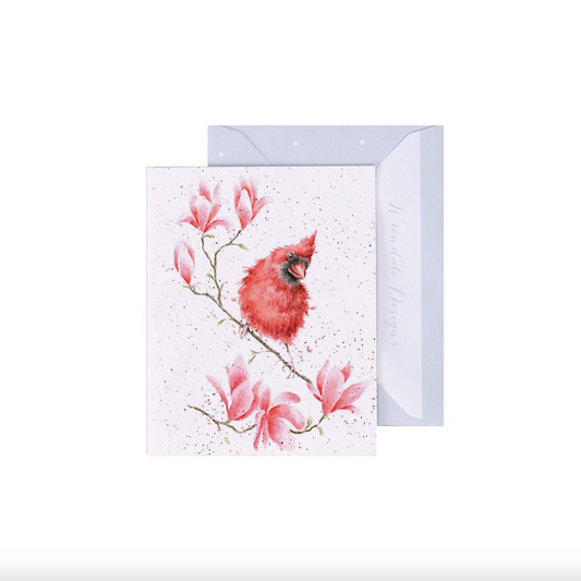 Cardinal Blossom Mini Card