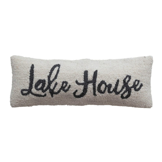 "Lake House" Punch Hook Lumbar Pillow
