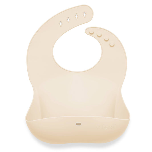 Sand -Silicone Baby Bib Roll Up & Stay Closed
