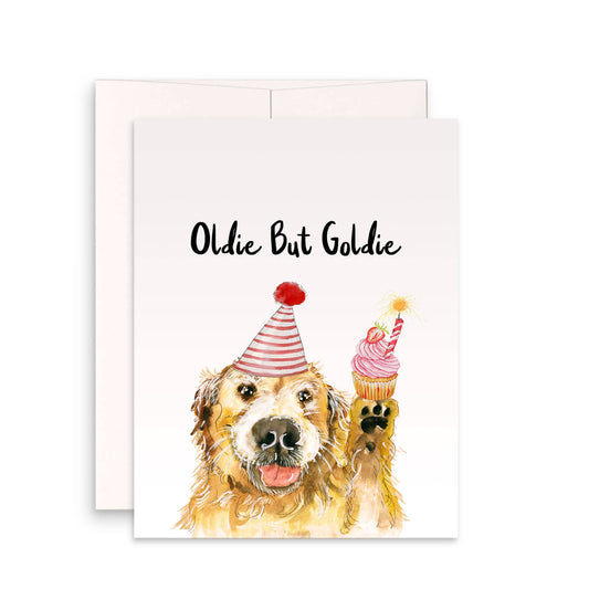 Oldie But Goldie Dog - Birthday Card