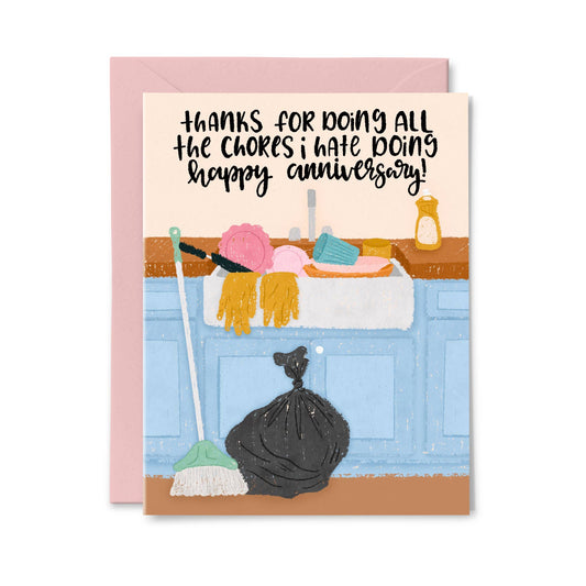 Chores I Hate Doing - Funny Anniversary Card