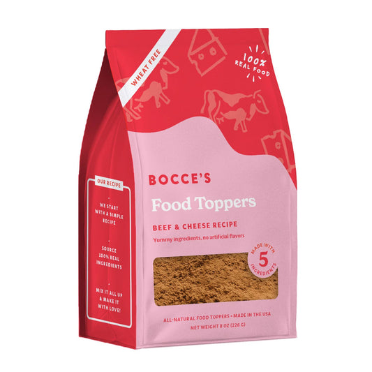 Food Toppers Beef & Cheese, 8oz Dog Bags