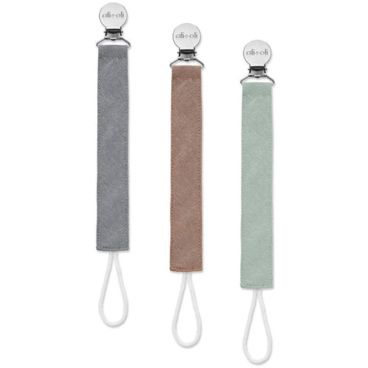 Pacifier Clips (set of 3): Forest