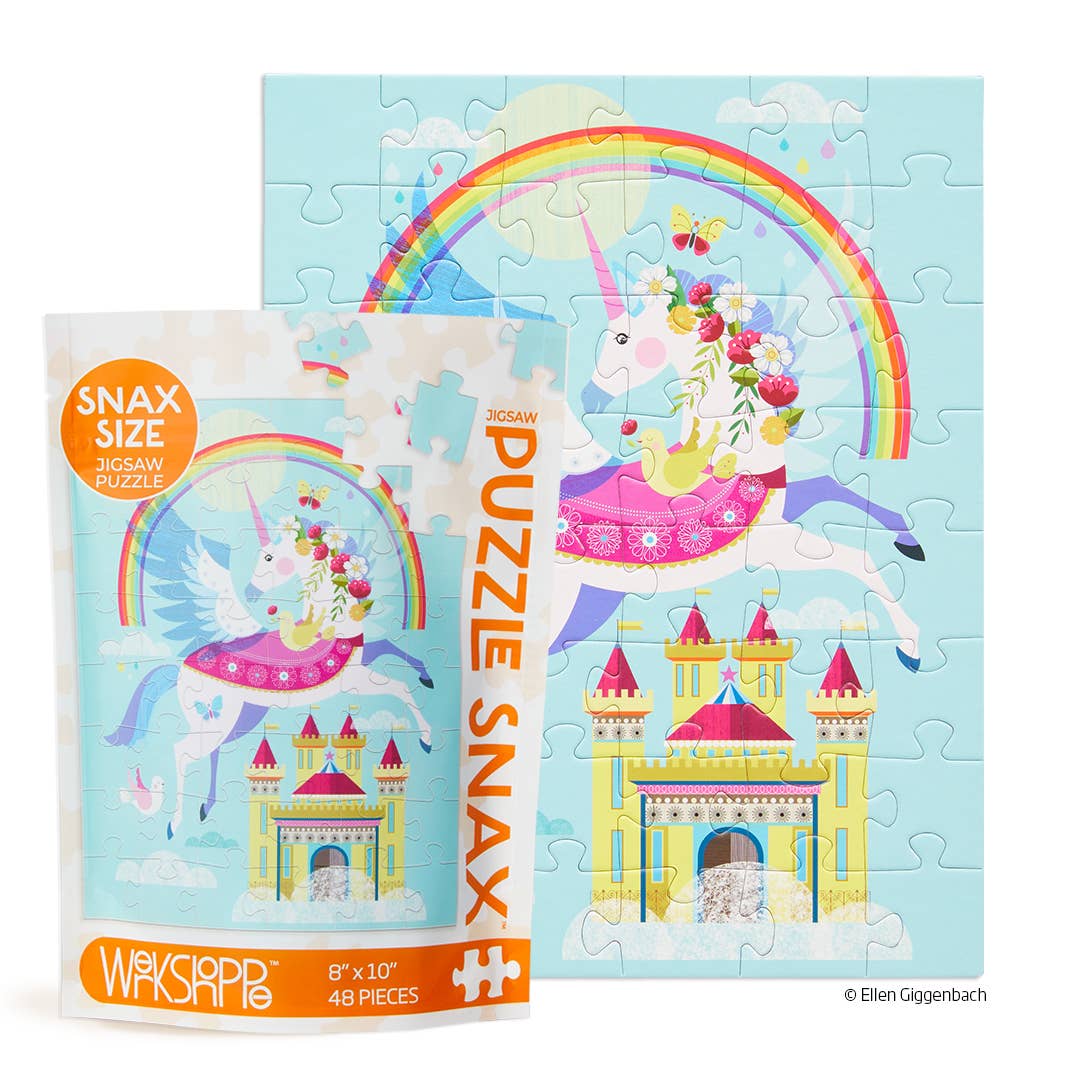 Rainbow Unicorn | 48 Piece Kids Puzzle Snax