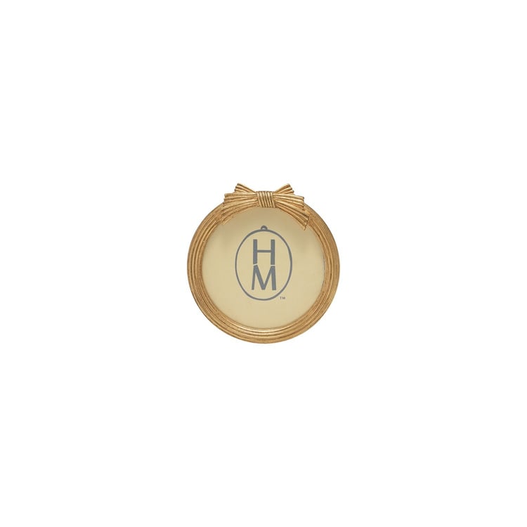 Gold Circle Resin Photo Frame with Bow