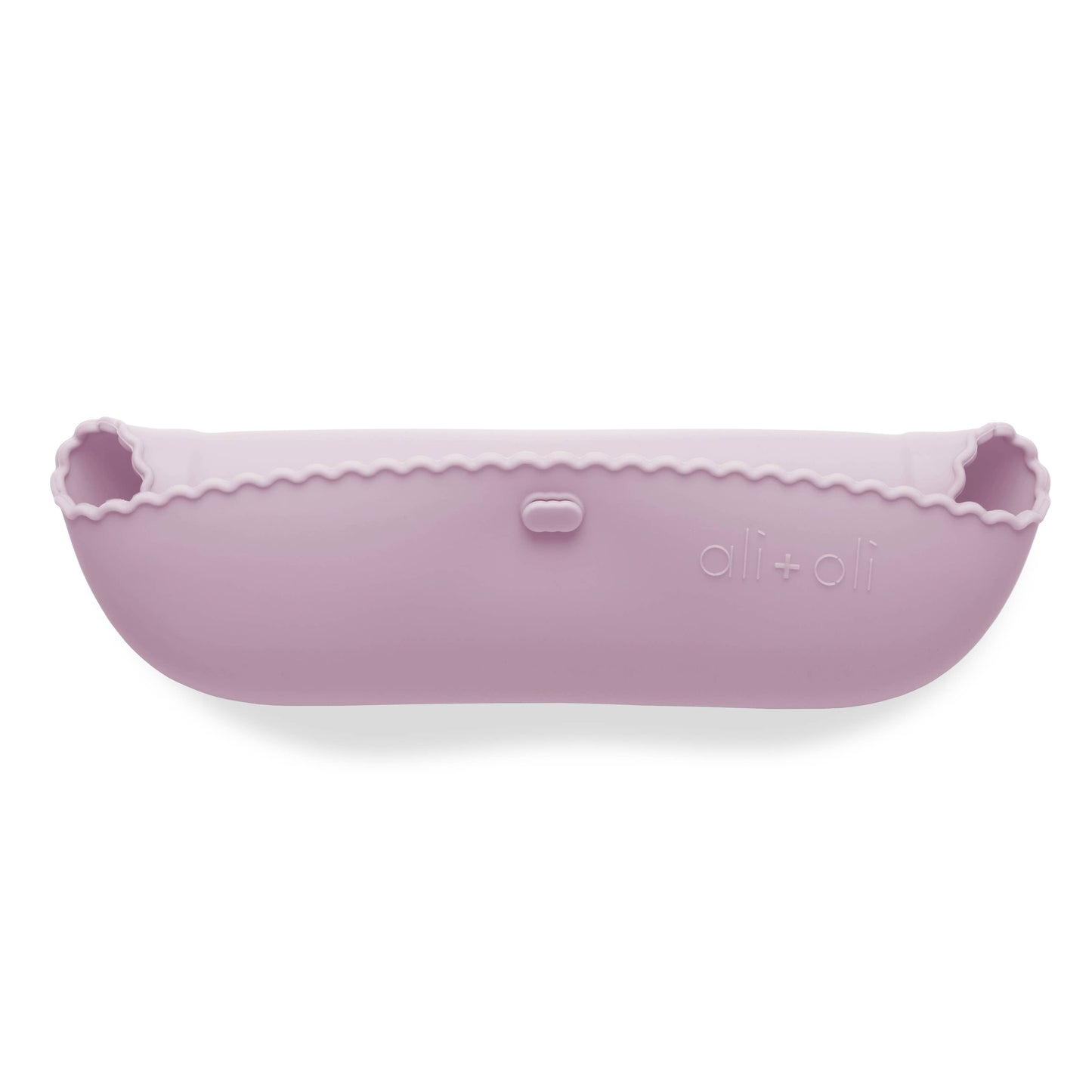 Lilac - Silicone Roll Up Bib for Baby - Wavy Edge