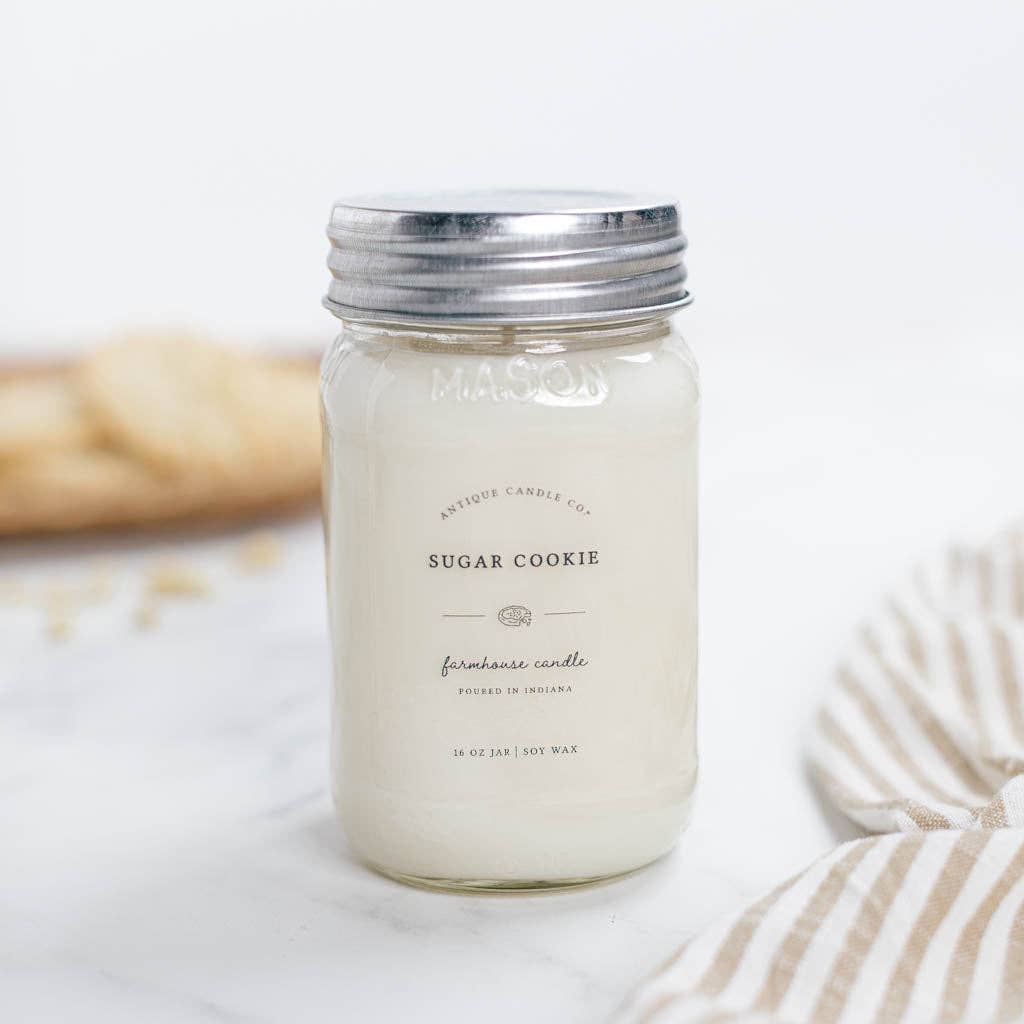 Sugar Cookie Soy Wax Mason Jar Candle