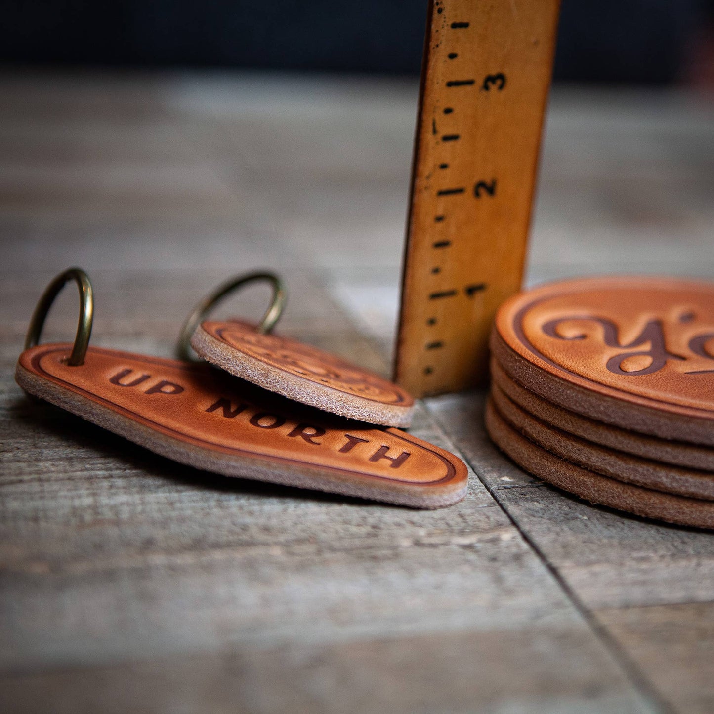 Wisconsin Leather Coaster