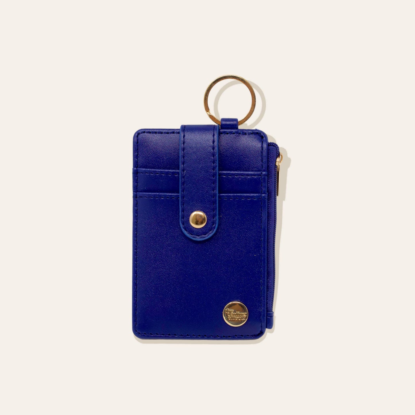 Solid Keychain Card Wallet - Navy