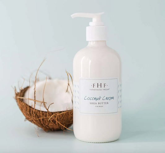 Coconut Cream Shea Butter Cream Pump Top 8 oz