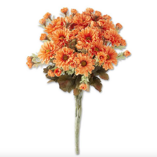 15 Inch Orange Mum Bush