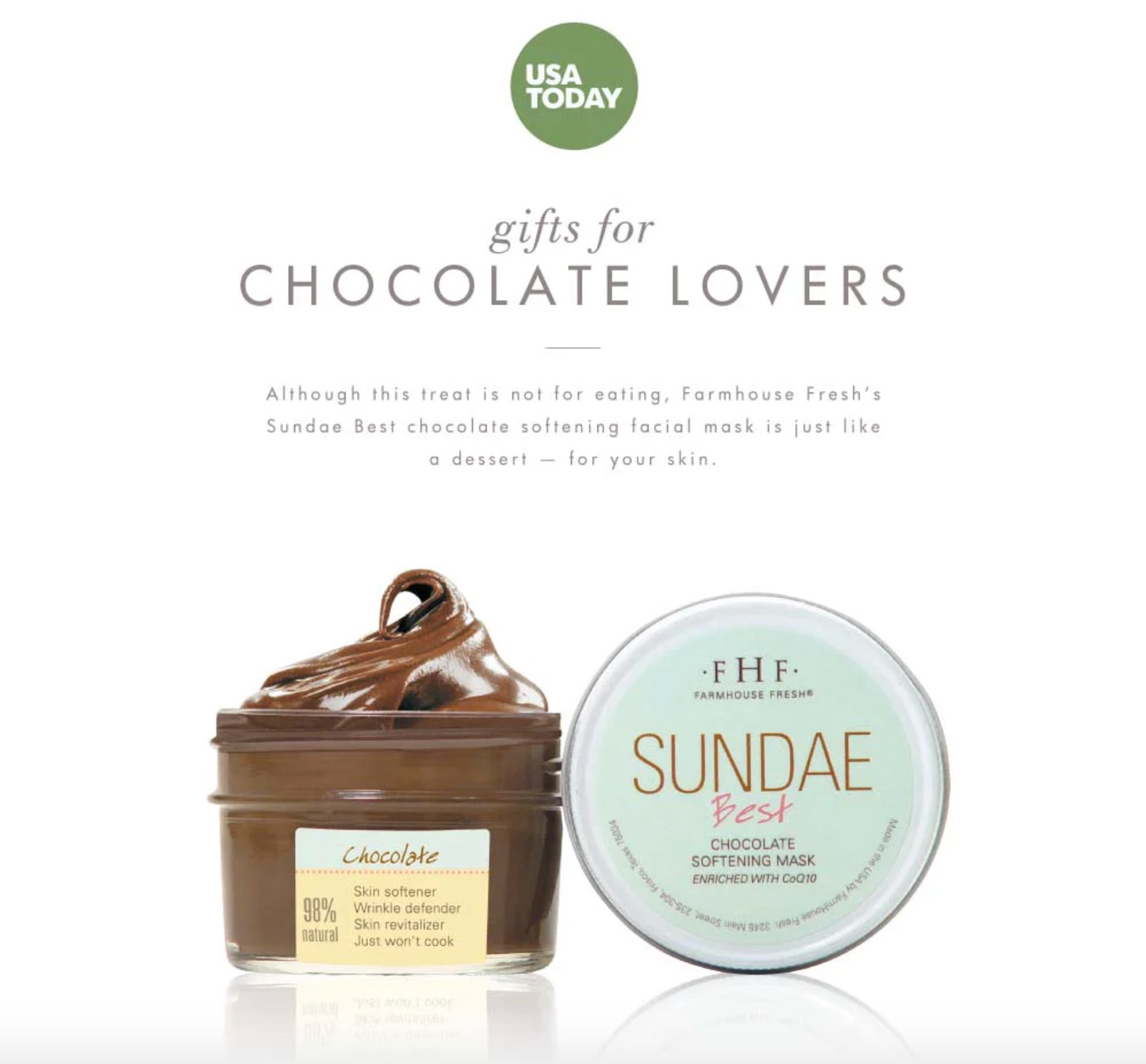 Sundae Best® Chocolate Softening Mask with CoQ10 4 oz