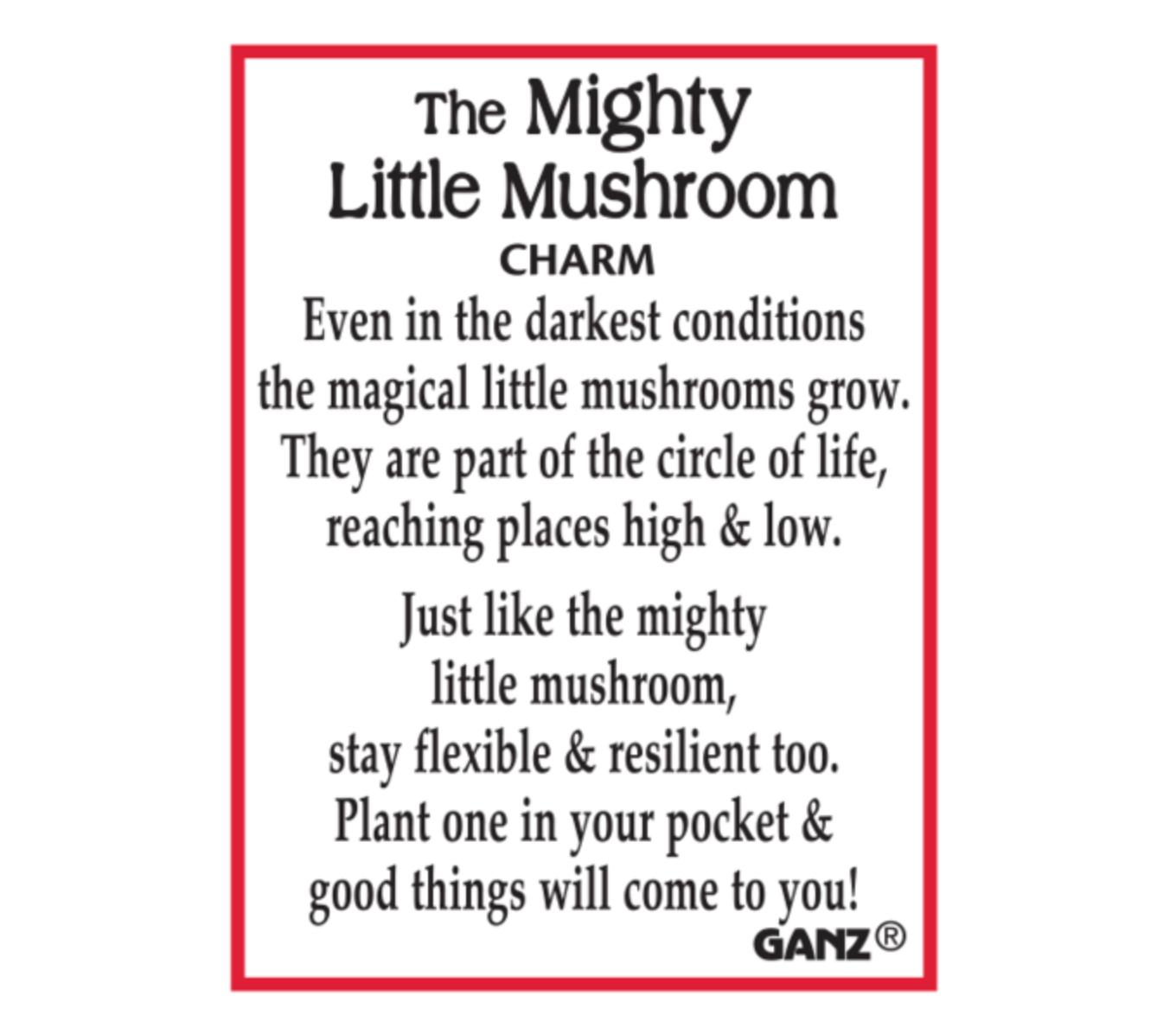 The Mighty Little Mushrooms Charm