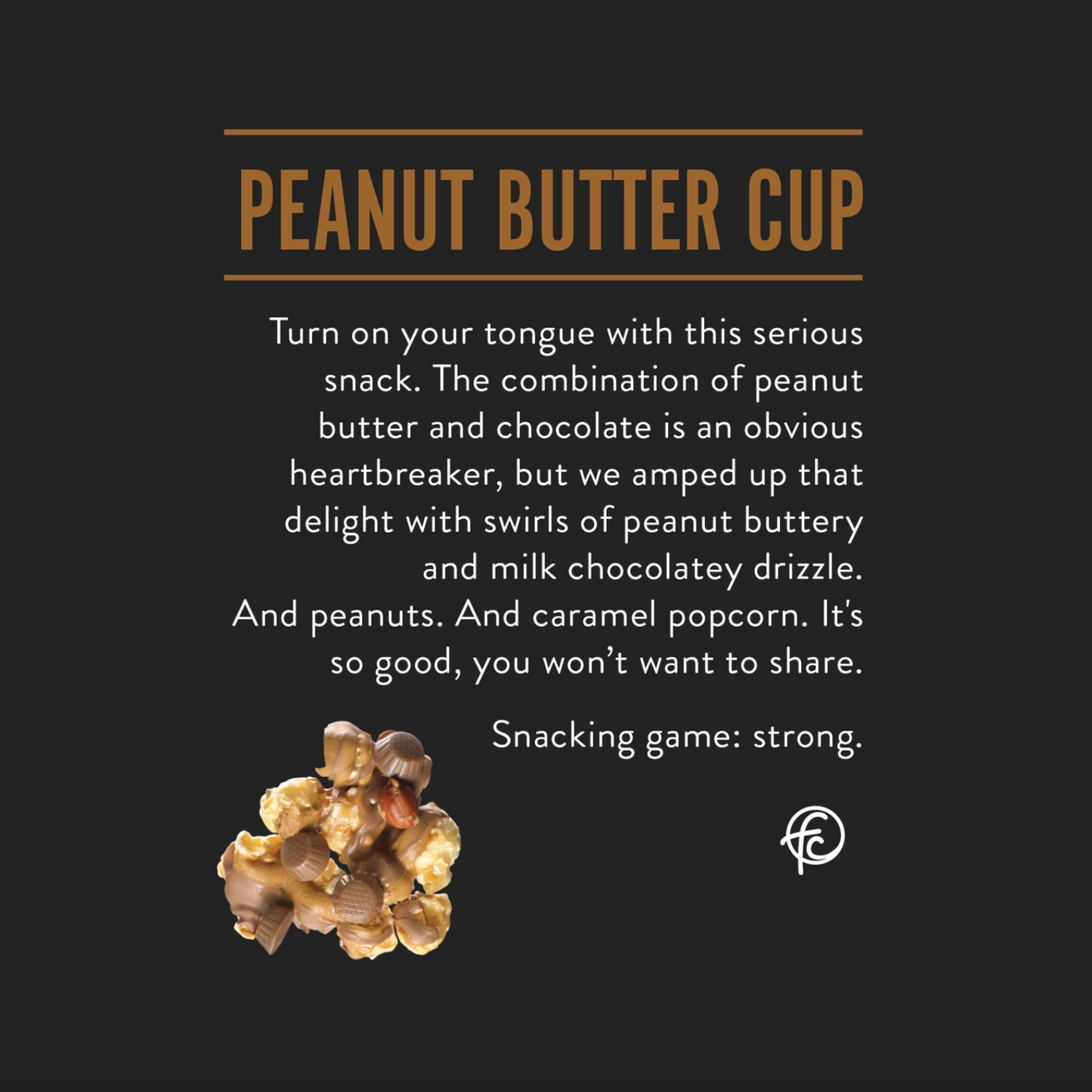 Peanut Butter Cup Popcorn Canister