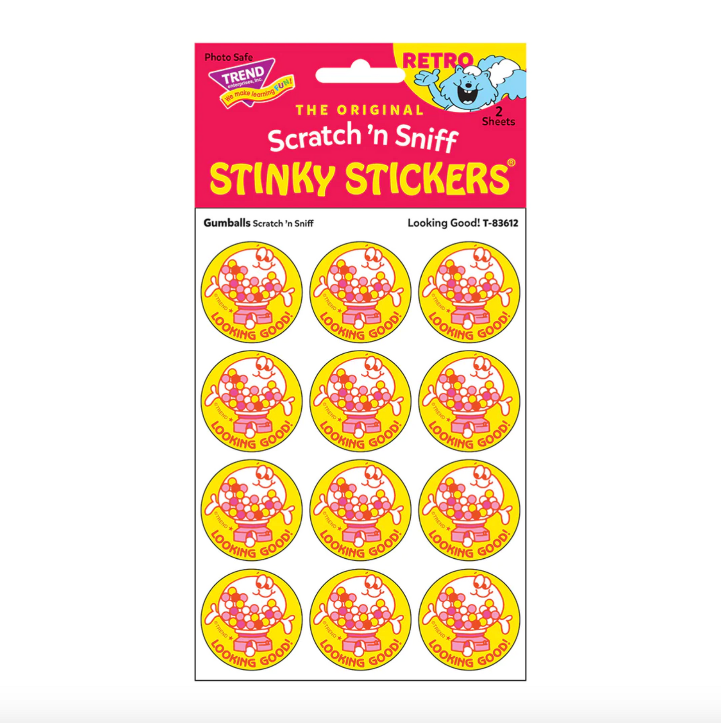 Looking Good!, Gumballs scent Retro Scratch 'n Sniff Stinky Stickers