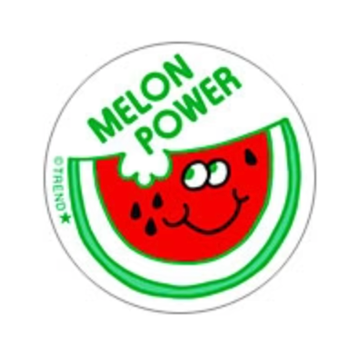 Melon Power, Watermelon scent Retro Scratch 'n Sniff Stinky Stickers