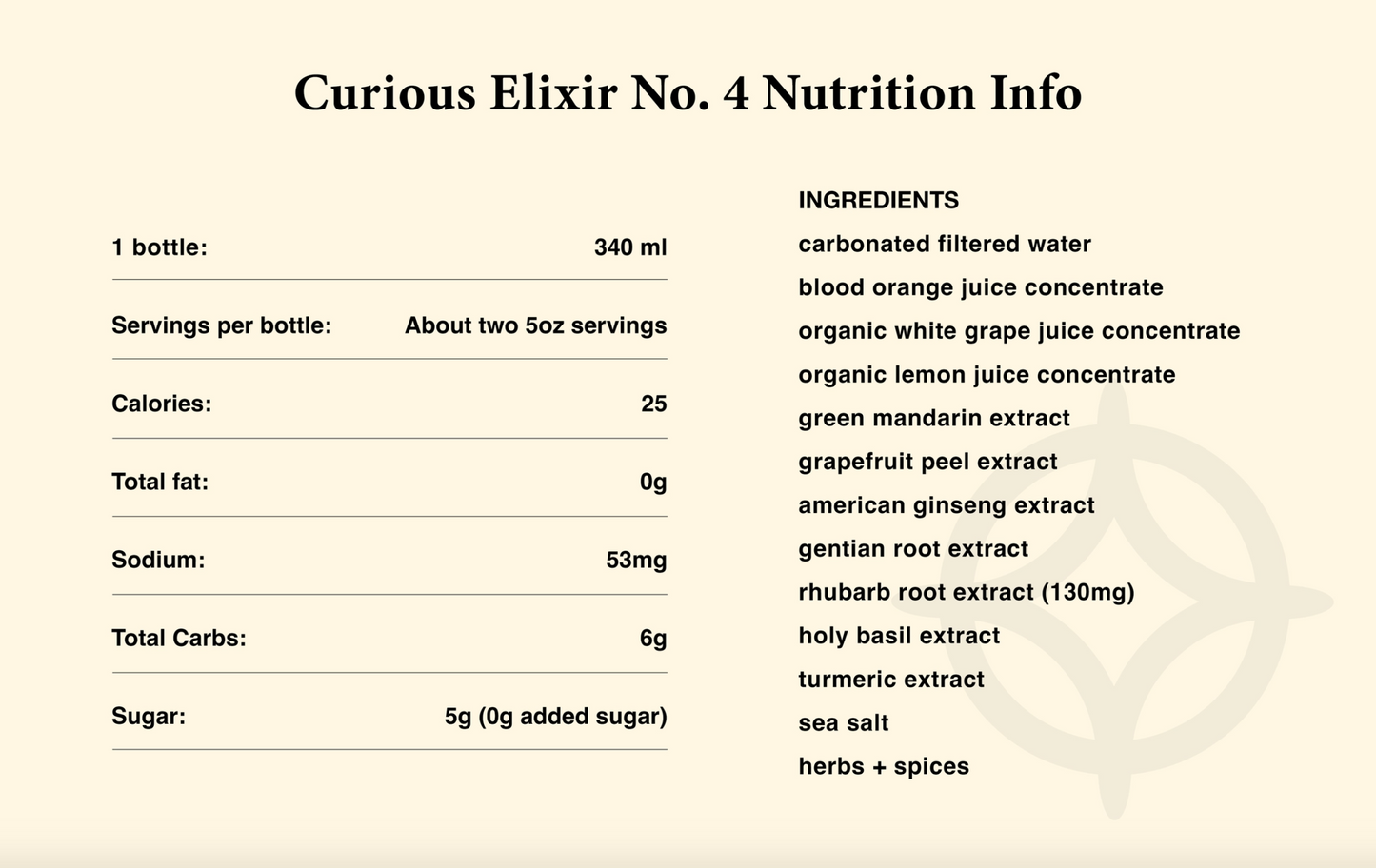 Curious Elixir No. 4 Booze-Free Cocktails