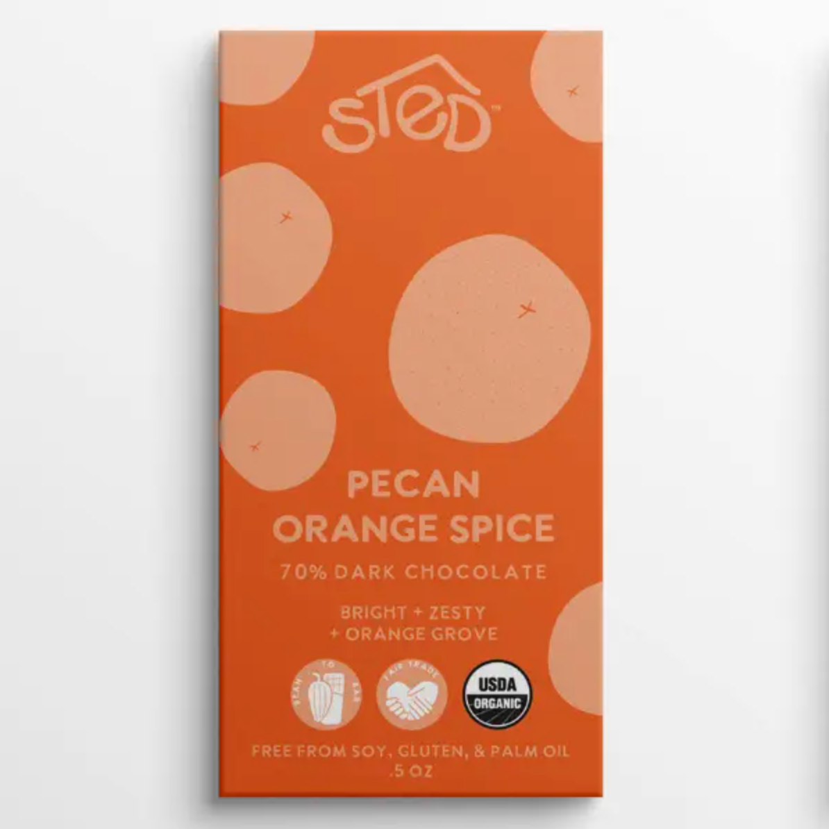 Mini Pecan Orange Spice Chocolate Bar