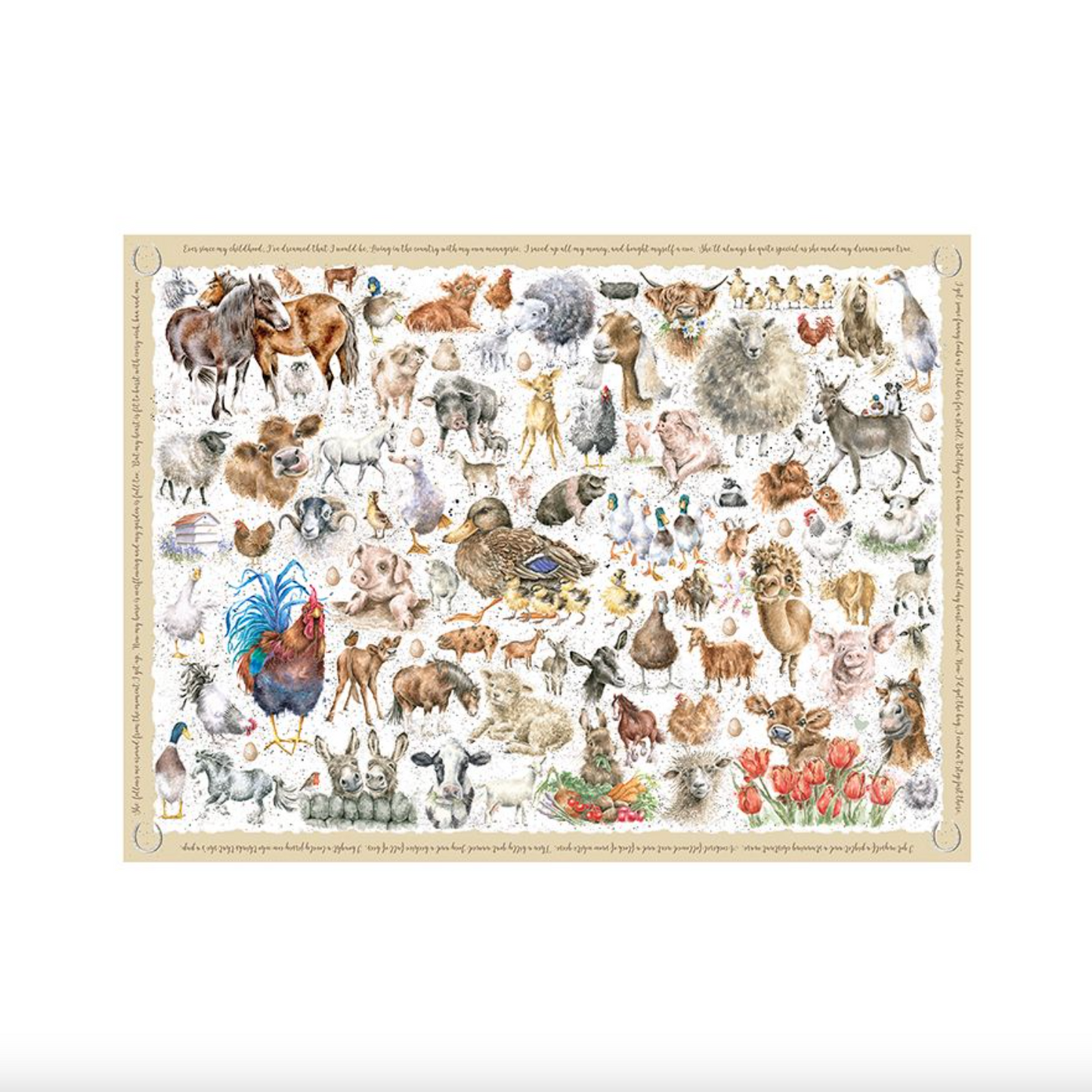 1000 Piece Farmyard Animals Jigsaw Puzzle