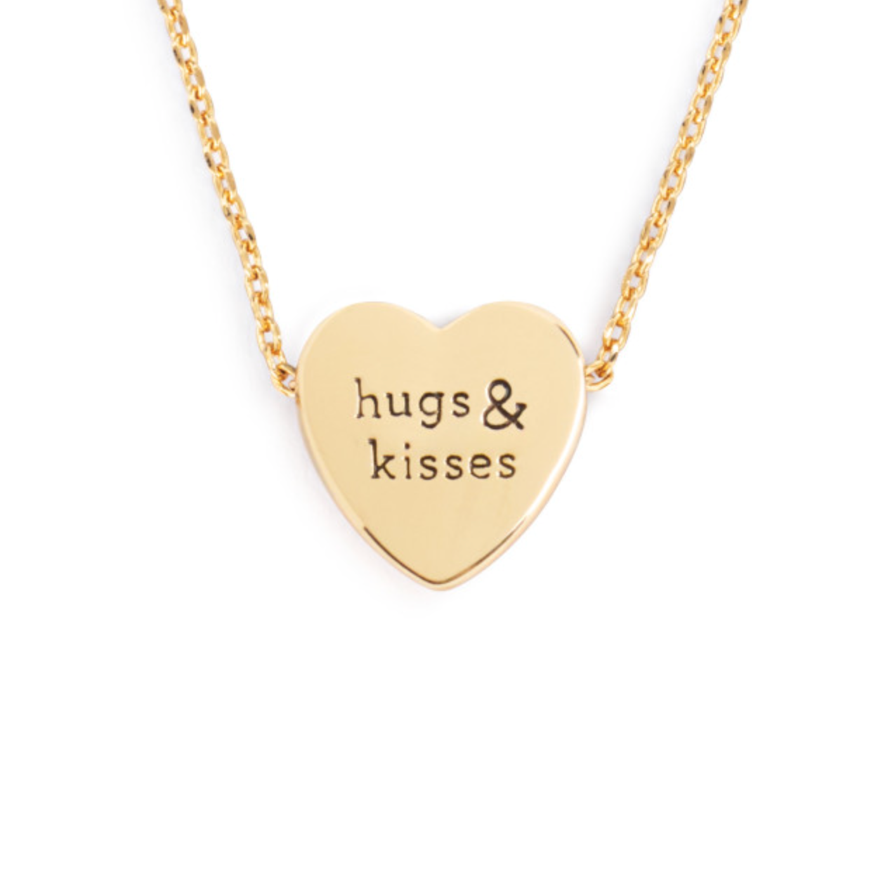 Art Heart Necklace - Hugs & Kisses