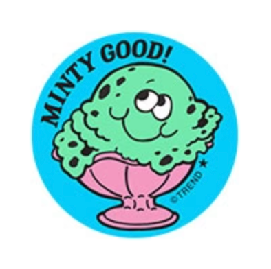 Minty Good!, Mint Ice Cream scent Retro Scratch 'n Sniff Stinky Stickers