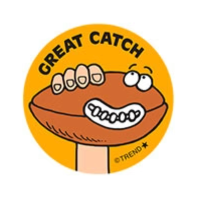 Great Catch, Pigskin scent Retro Scratch 'n Sniff Stinky Stickers