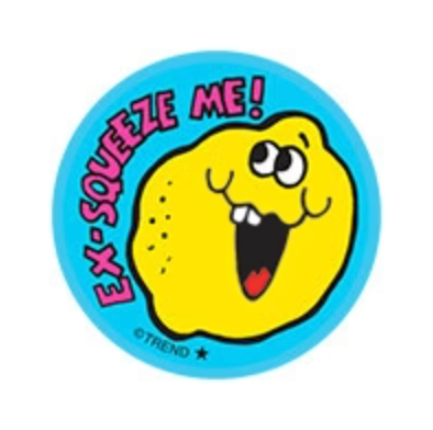 Ex-Squeeze Me!, Lemon Juice scent Retro Scratch 'n Sniff Stinky Stickers