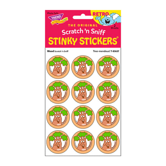 Tree-mendous!, Wood scent Retro Scratch 'n Sniff Stinky Stickers