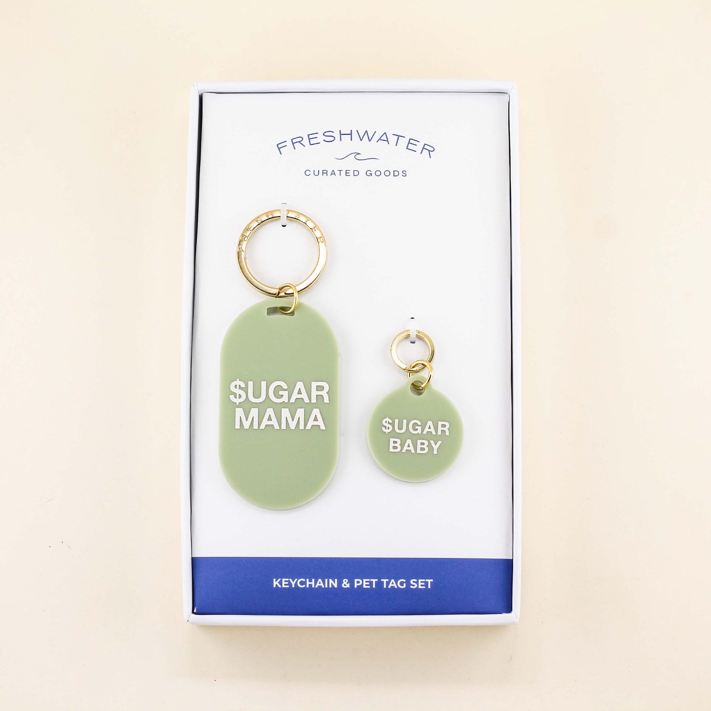 Sugar Keychain & Pet Tag Gift Set