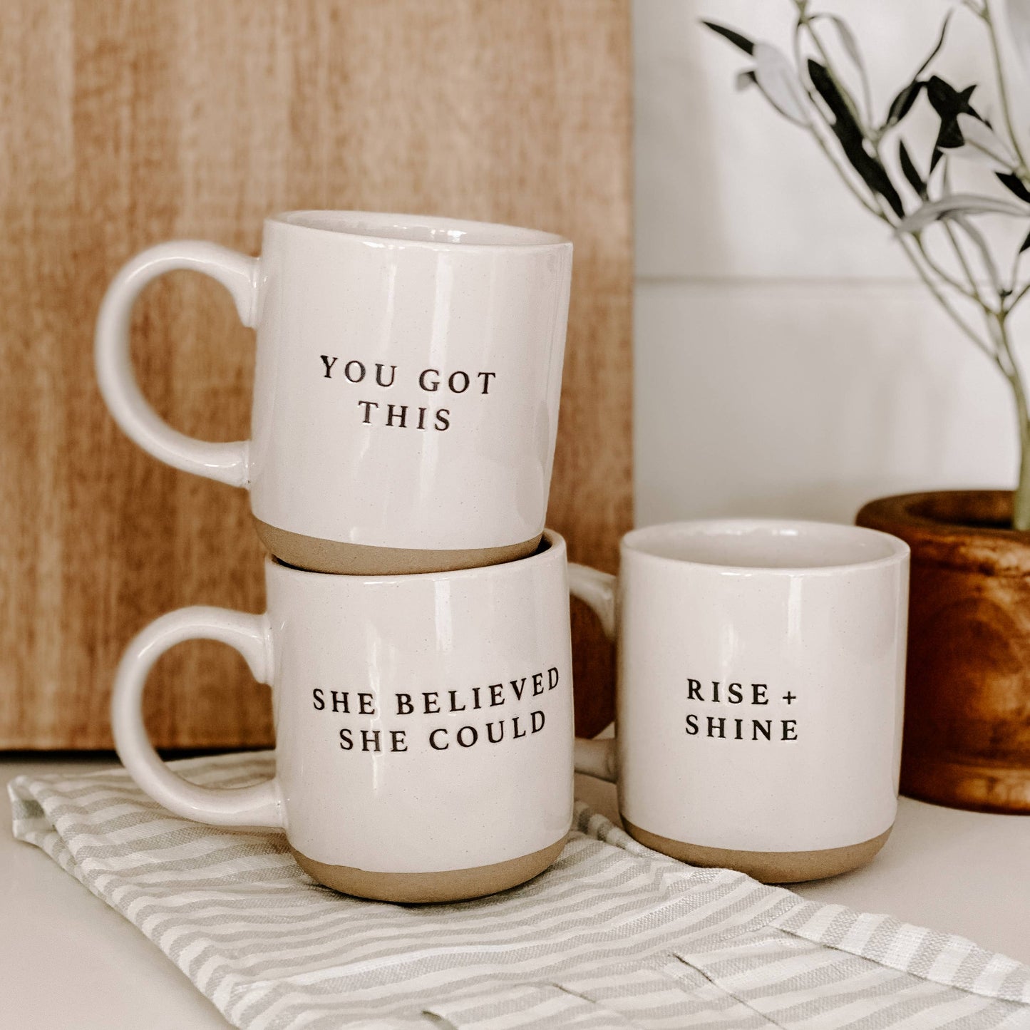 She Believed She Could Stoneware Coffee Mug