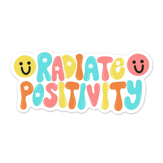 Radiate Positivity Retro Sticker