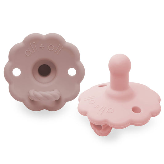 Blush & Pink - Pacifier Set Flower