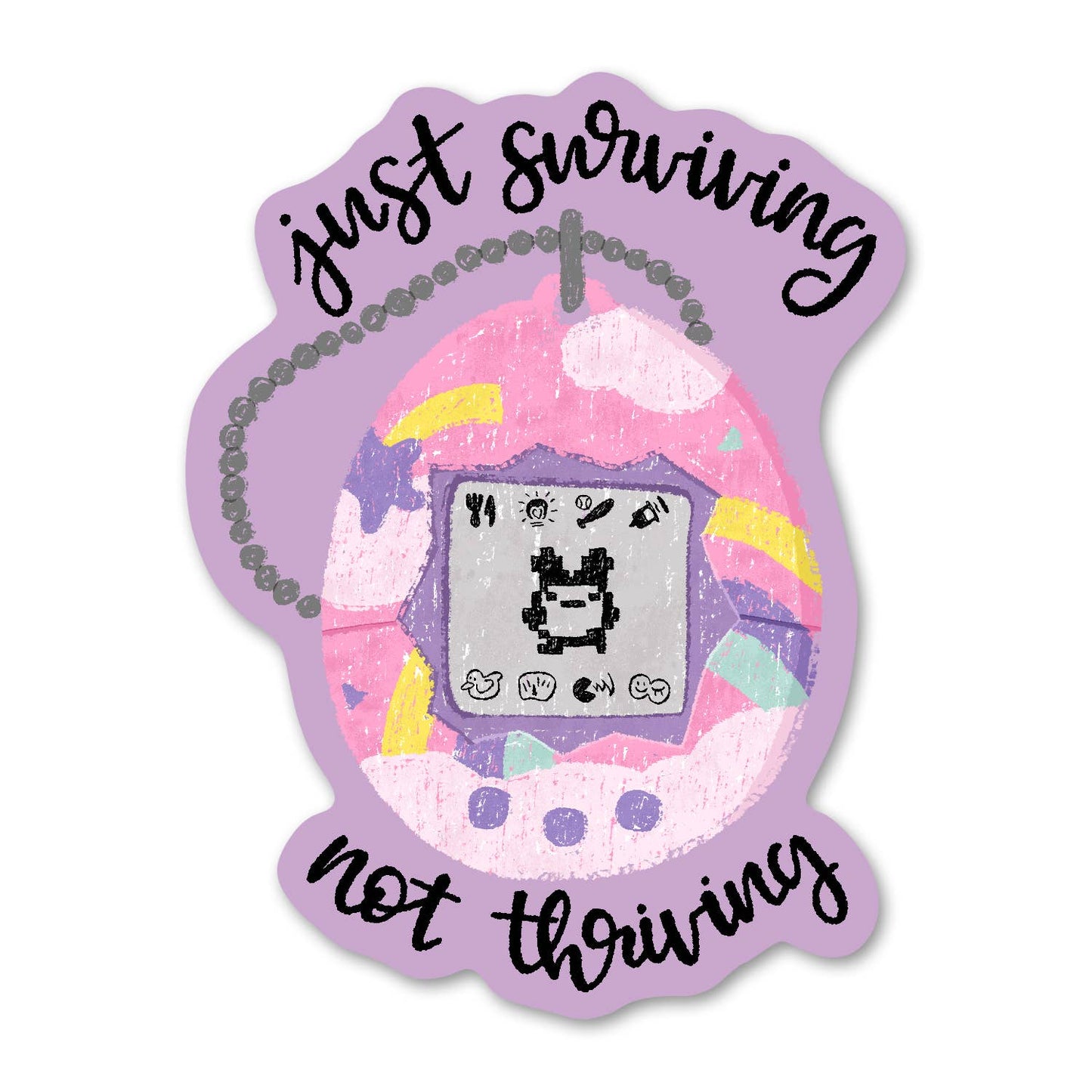 Just Surviving, Not Thriving Pocket Pet Sticker