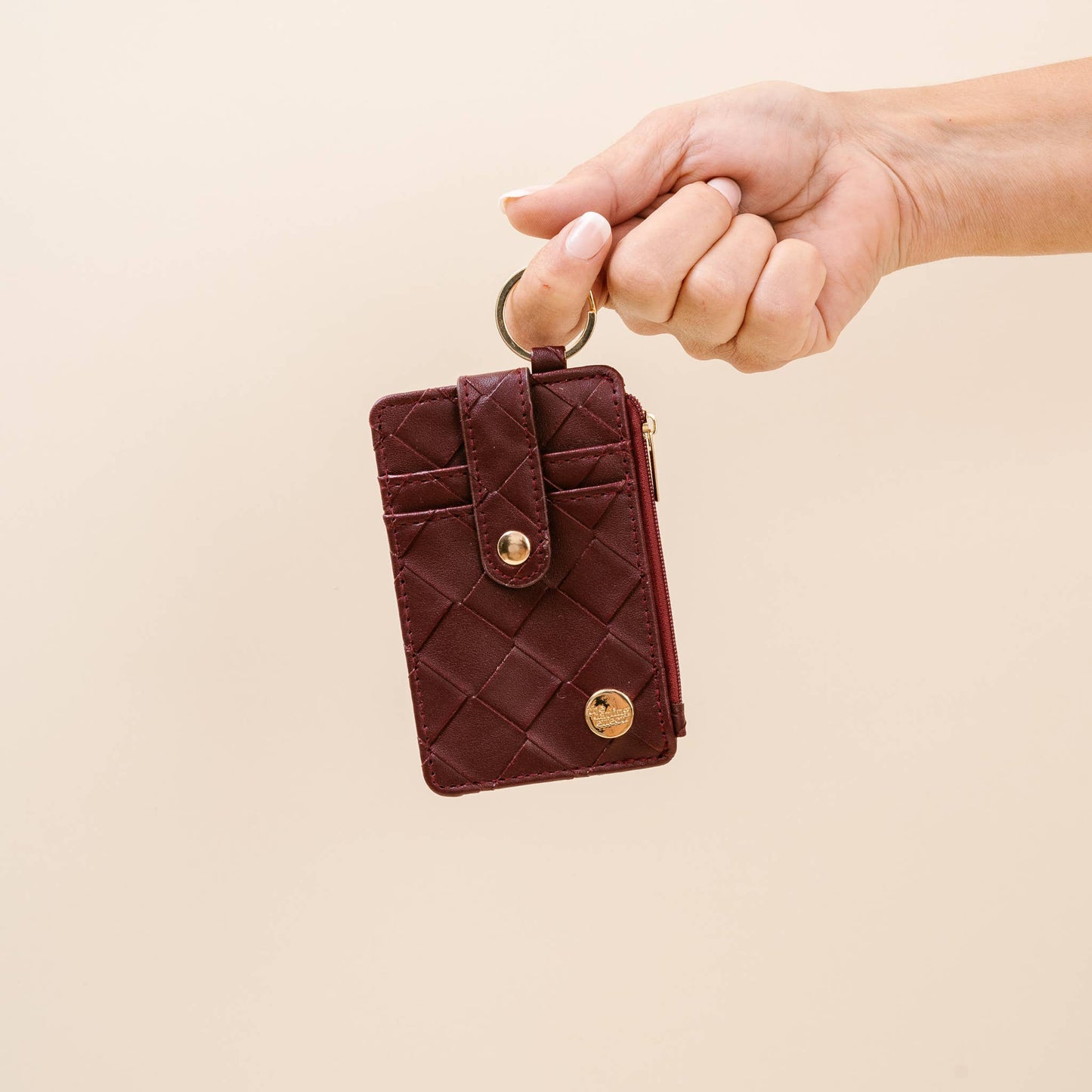 Keychain Wallet - Woven Plum